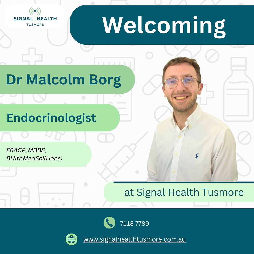 Welcome Dr Malcolm Borg - Endocrinologist