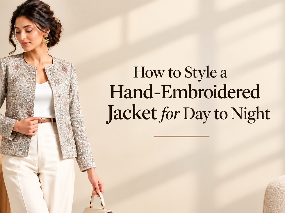 How to Style a Hand-Embroidered Jacket for Day to Night