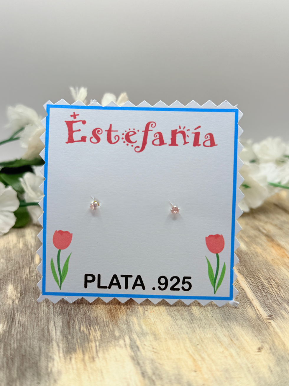 Miniatura: Ar. Circonia redonda 2MM C/punta rosa C/B104