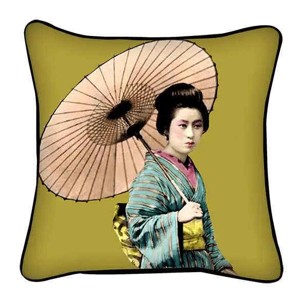 Coussin Geisha Umbrella Blue Shaker