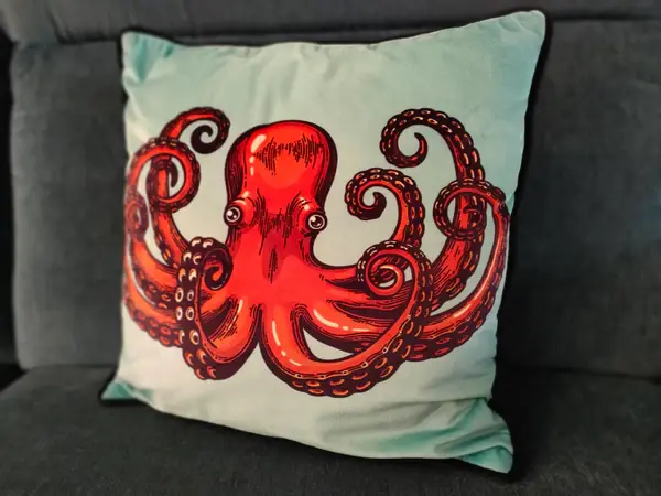 Coussin Octopus Blue Shaker