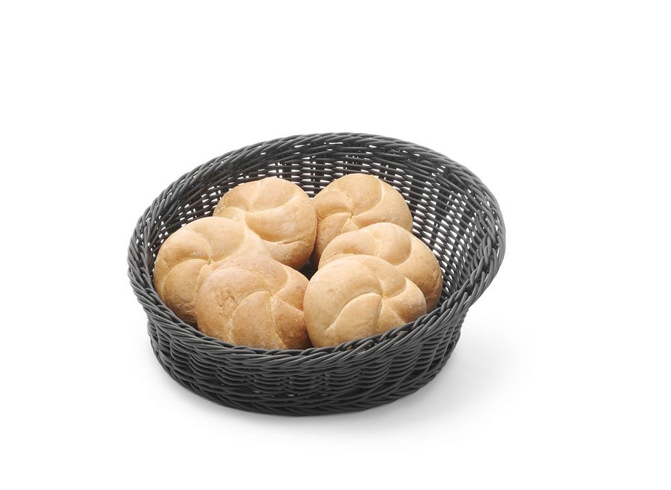 Miniaturbild: Brotkorb, rund abgeschrägt, HENDI, Grau, ø310x(H)120mm