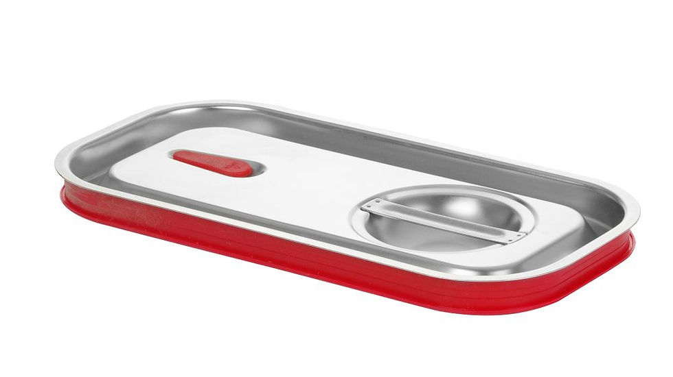 Miniaturbild: Gastronorm-Deckel mit Silikonrand, HENDI, Kitchen Line, GN 1/4, 265x162mm