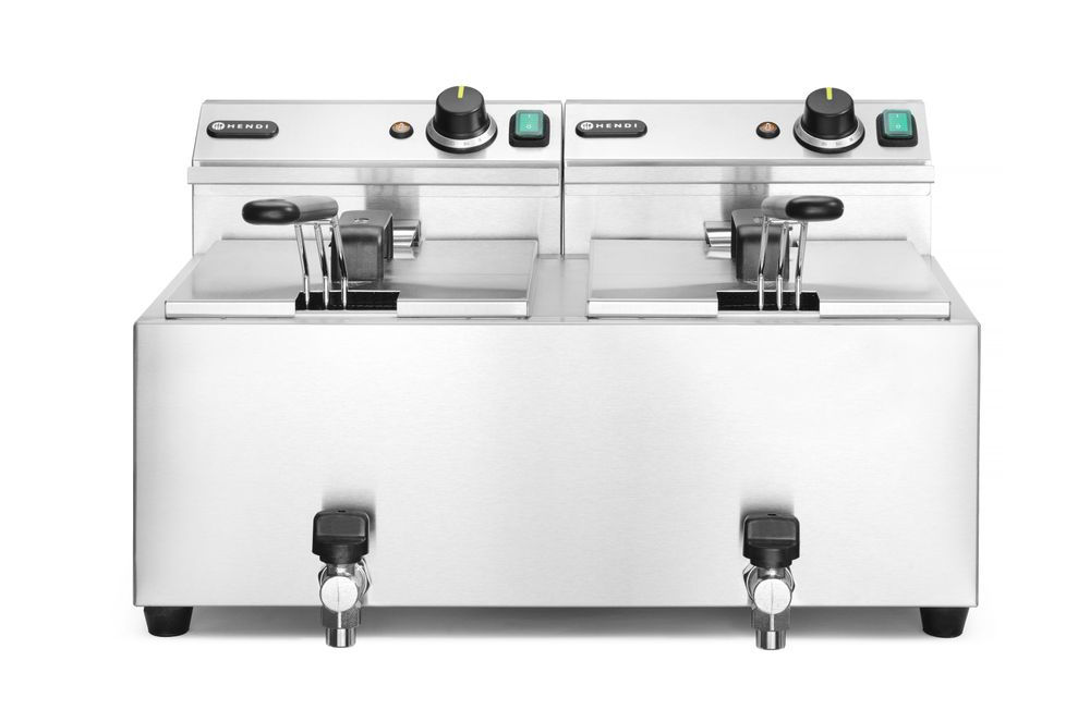 Profi Line Fritteuse mit Ablasshahn, 605x515x(H)350mm