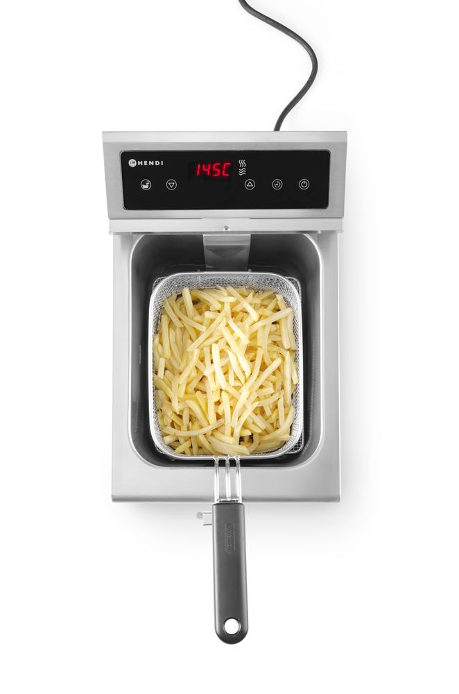 Miniaturbild: Induktionsfritteuse mit Ablasshahn - 8 l, 290x485x(H)405mm