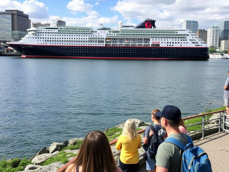 Cruise passengers exploring Halifax on guided tour