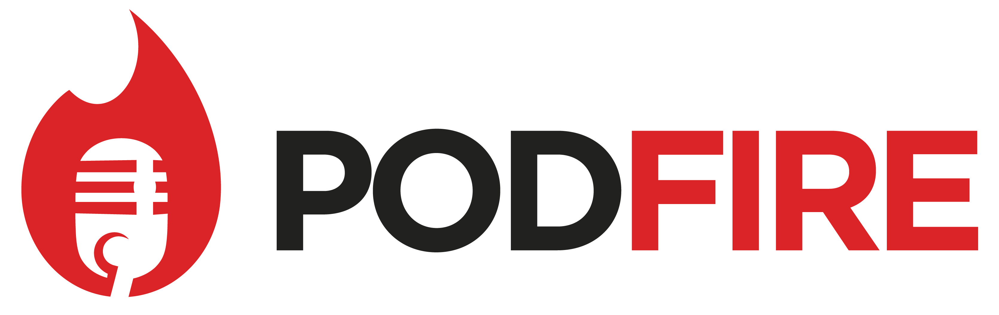 Podfire podcast logo designed by Media8