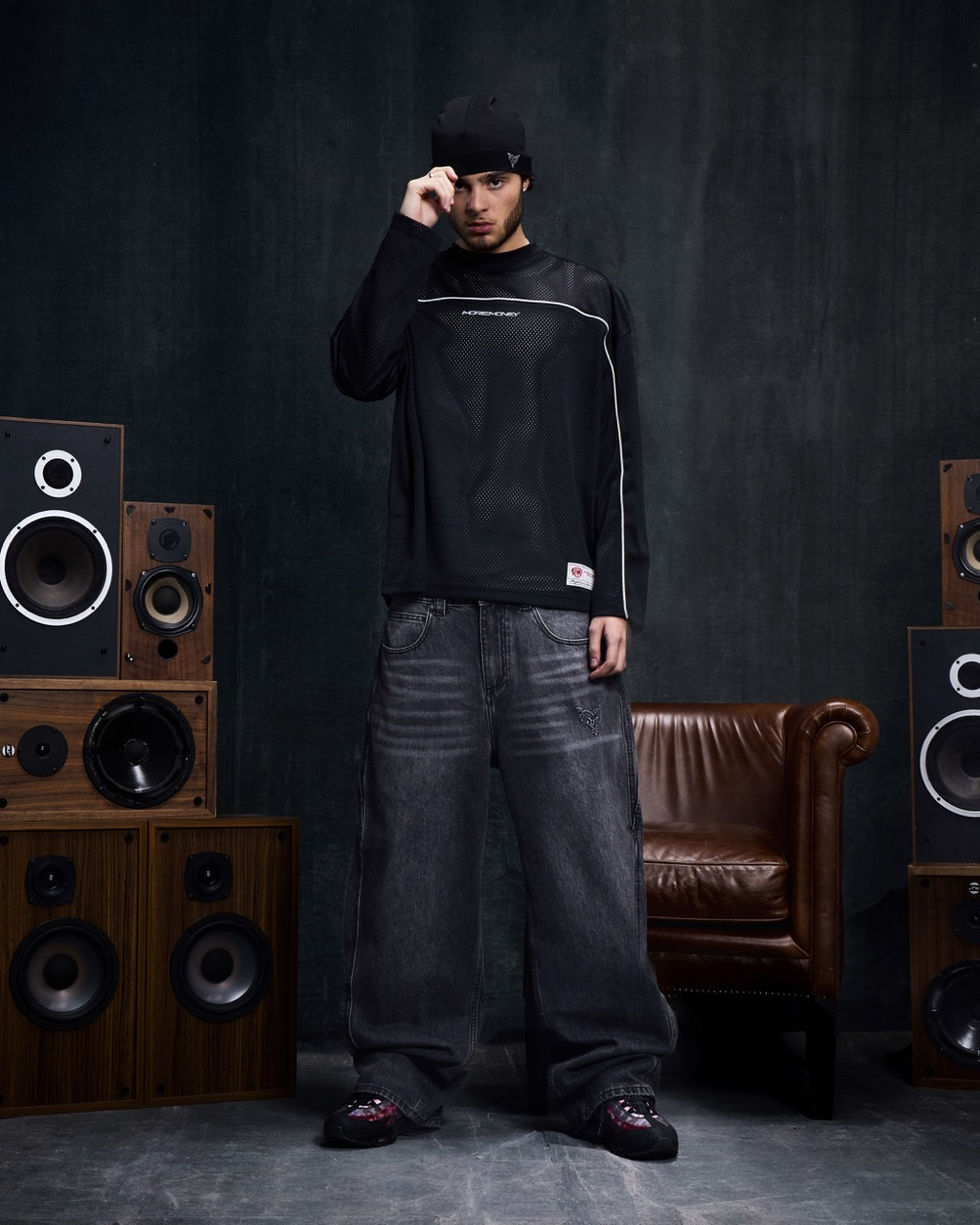 More Money More Love model wearing tracksuit