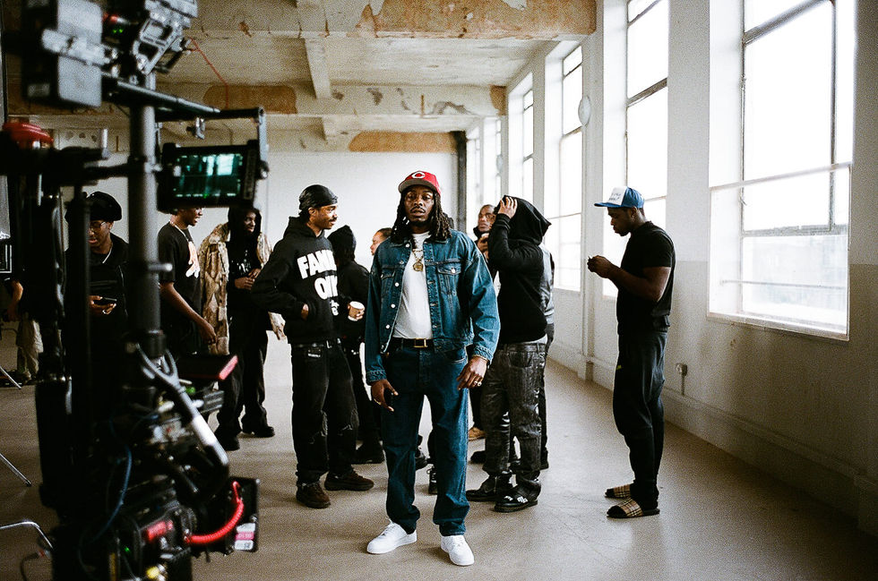 behind the scenes of music video shoot