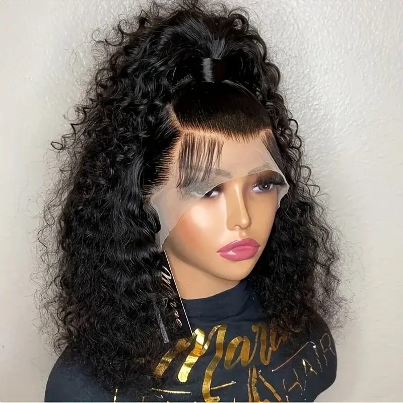 Deep Wave BOB Wig Human Hair 13x4 HD Curly Lace Front Wigs Human Hair
