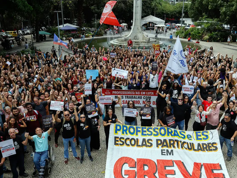 Professores de escolas particulares do Rio fazem greve de 24 horas