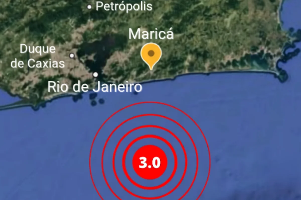 Maricá registra tremor de terra de magnitude 3.0