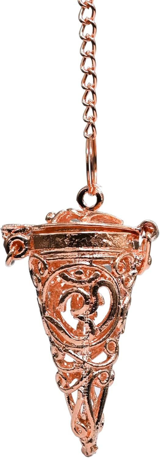 Thumbnail: Double ISIS - Openable Gold Metaphysical Metal Dowsing Pendulums for Divination