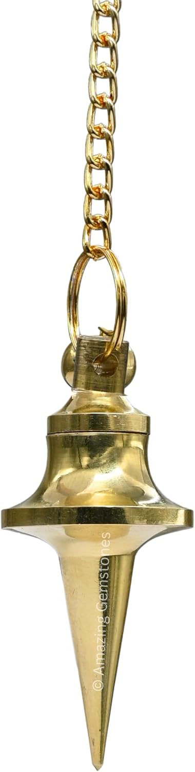 Thumbnail: Double ISIS - Openable Gold Metaphysical Metal Dowsing Pendulums for Divination