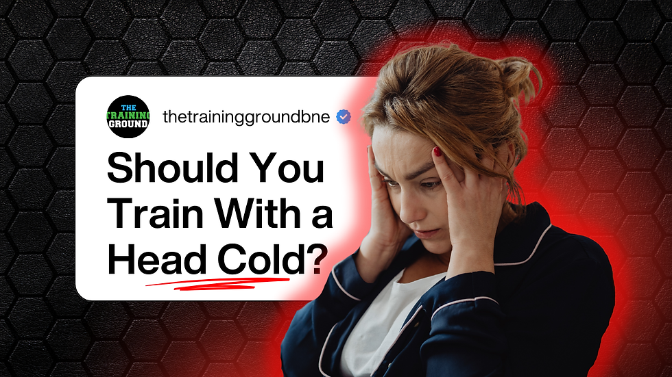 Woman showing mild cold symptoms while thinking about whether to exercise.