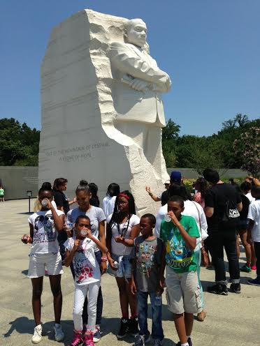 Campers at MLK Memorial in DC