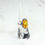 Thumbnail: Amber and Swirl Sterling Silver Ring