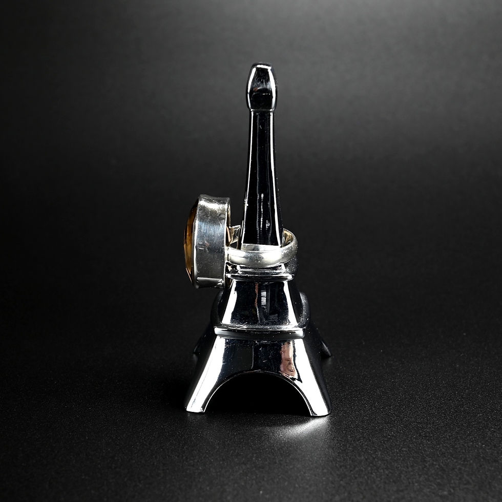 Thumbnail: Oval Checkerboard Cut Smoky Quartz Ring