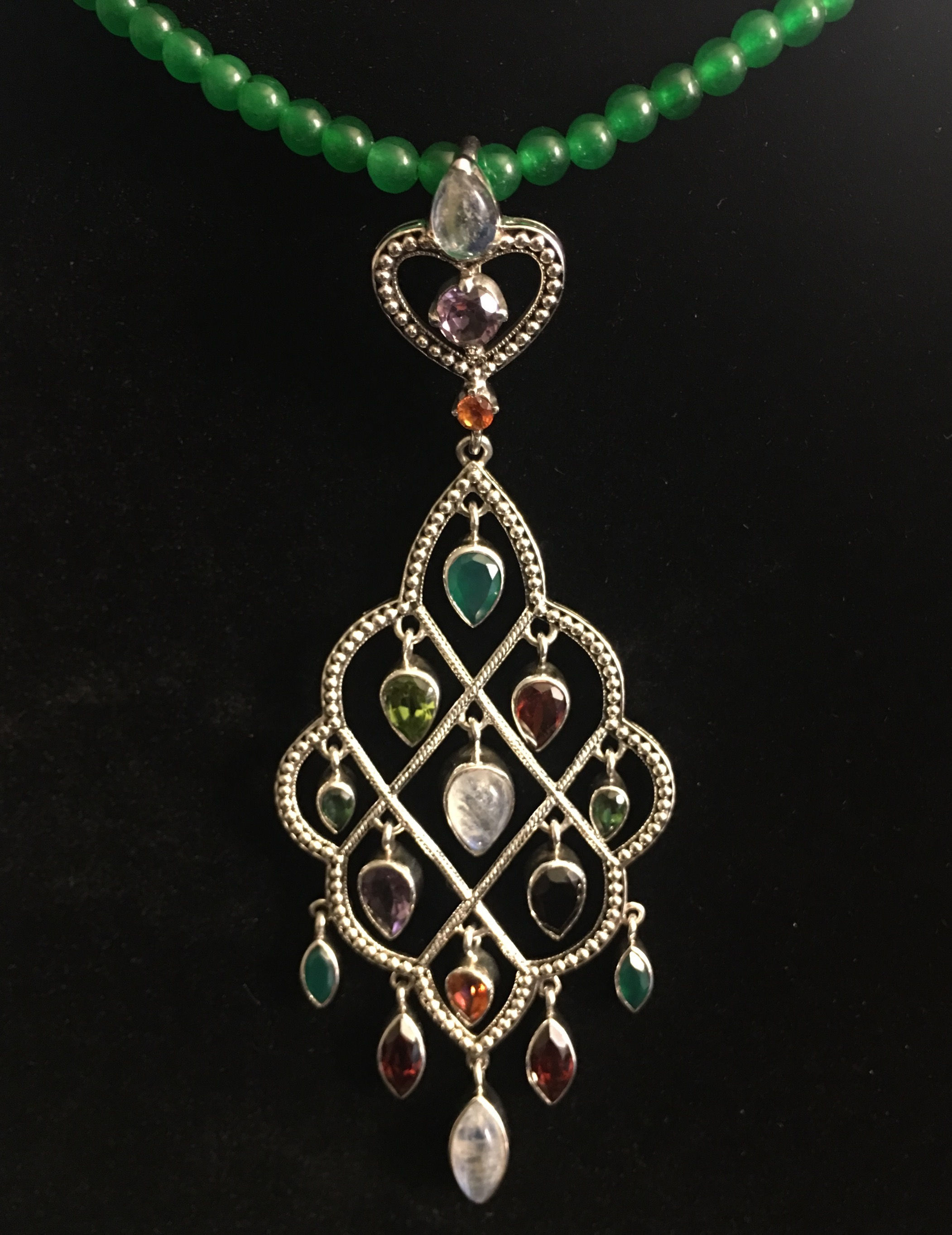 Nicky Butler Multi-Gemstone Sterling Silver Chandelier Pendant