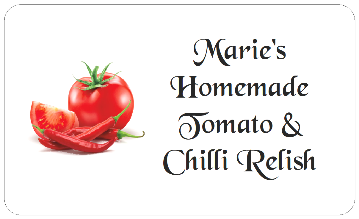 Homemade Tomato and Chilli relish Stickers | Tomato Chutney Sticky Labels
