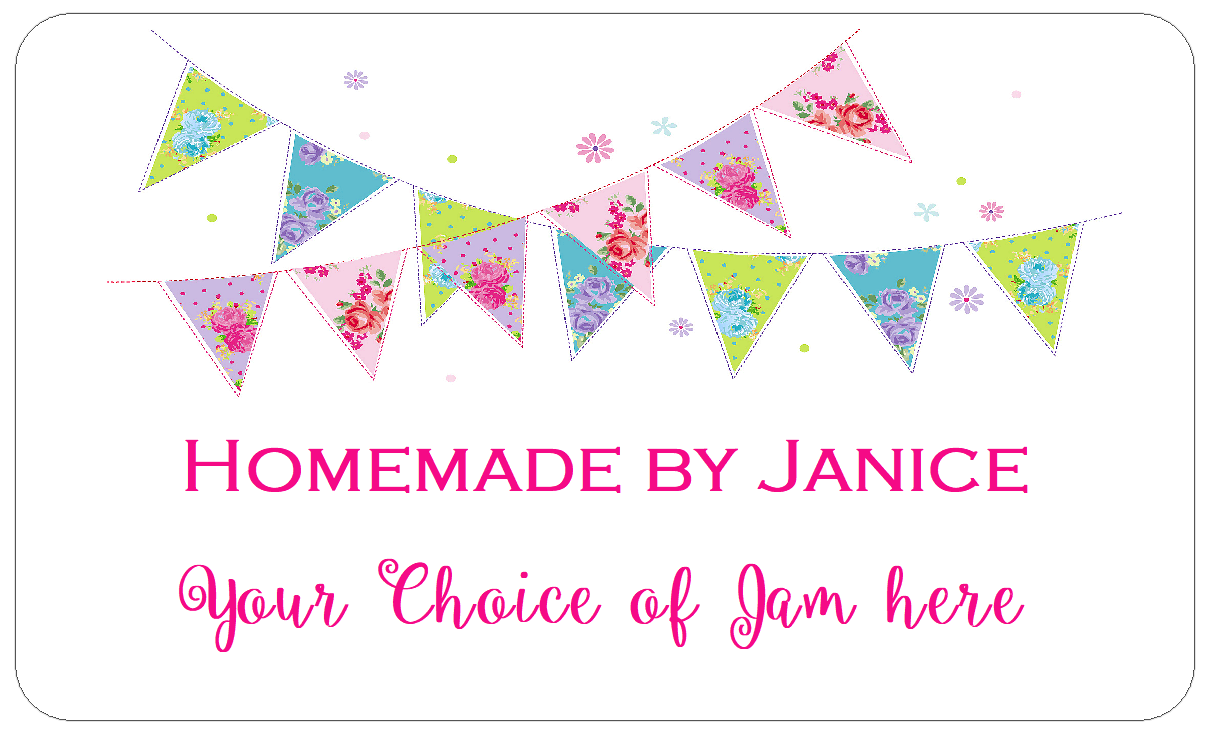 Bunting Homemade by Jam Labels Garden & Allotment Stickers