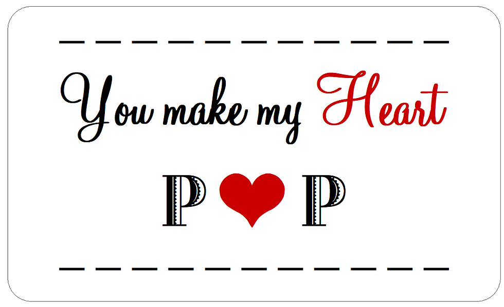 Valentine You Make my Heart Pop Stickers