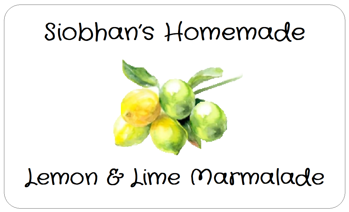 Lemon and Lime Marmalade Jar Stickers