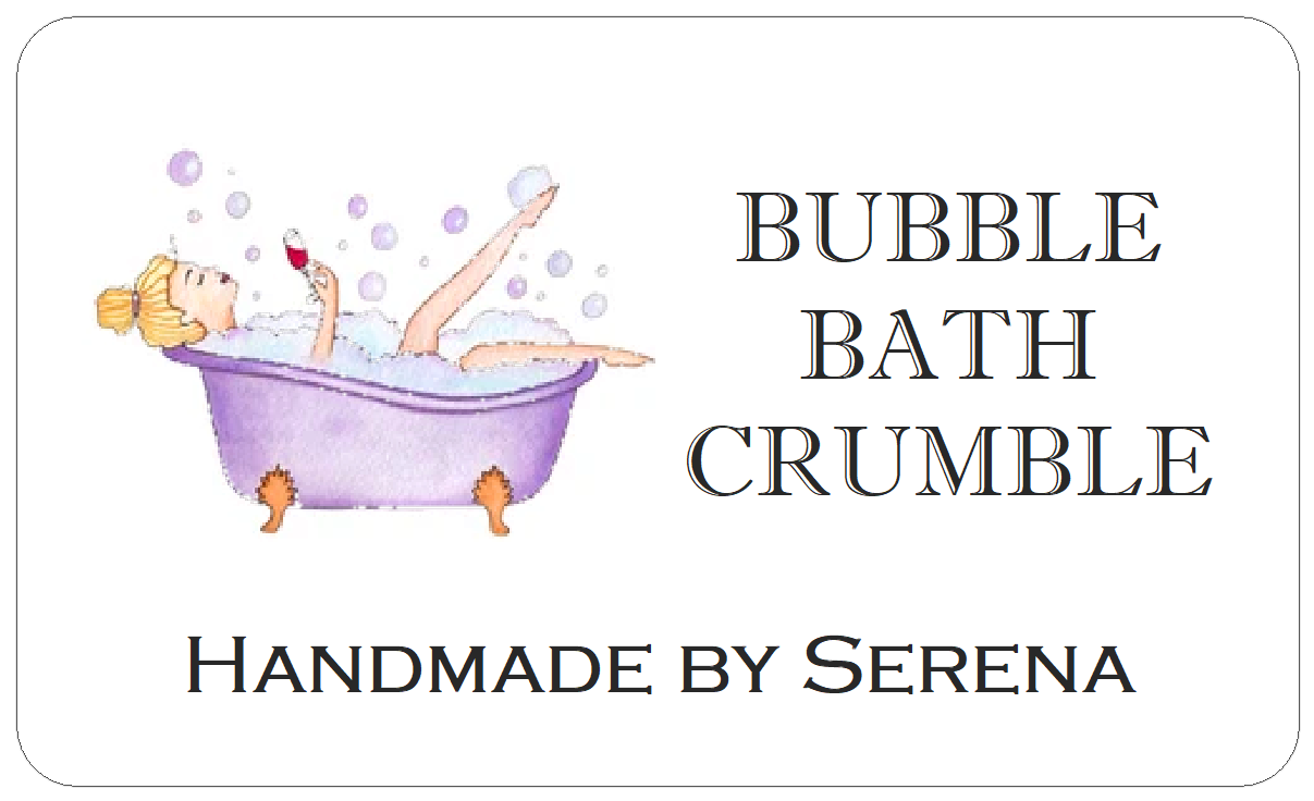 Bubble bath crumble labels self-adhesive spa product stickers