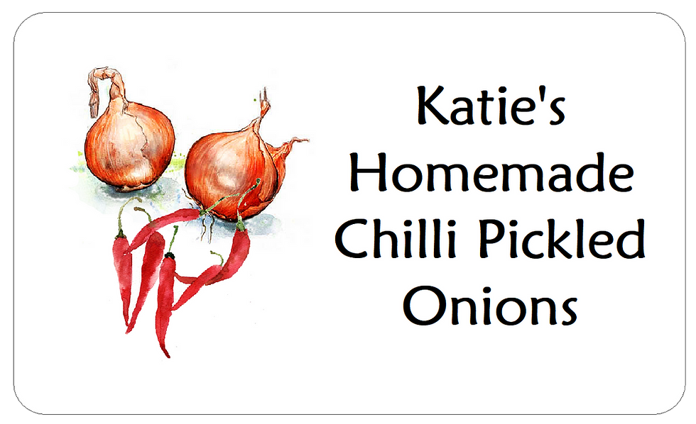 Personalised Chilli Pickled Onions Labels Self-adhesive Stickers for jars