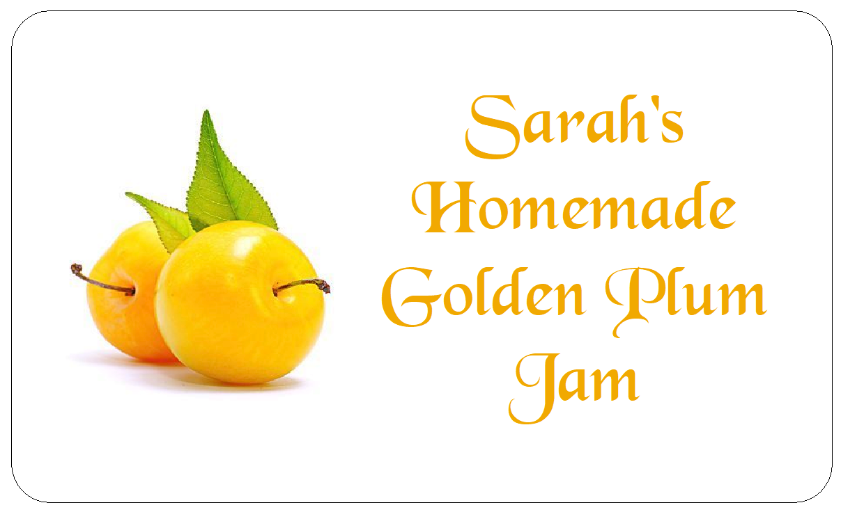 Homemade Golden Fruit Jam stickers self-adhesive preserve labels