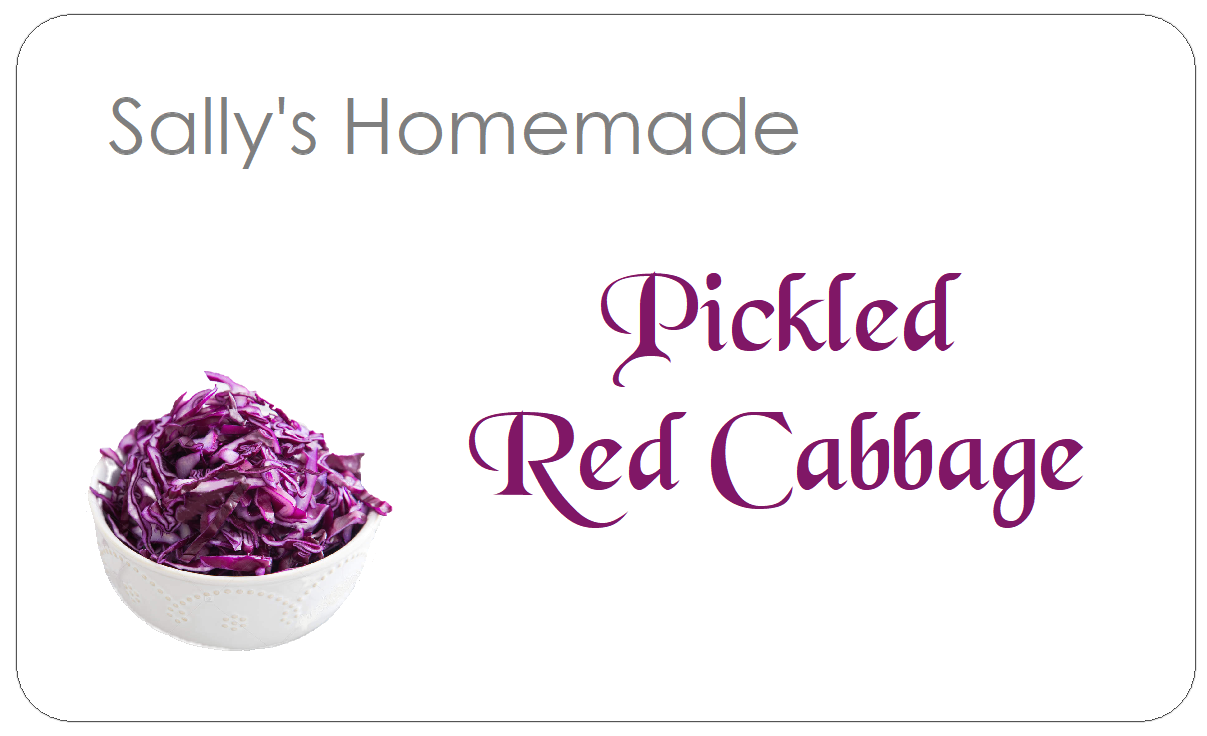 Homemade Pickled Red Cabbage Stickers Chutney Labels