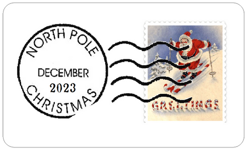 x21 Santa North Pole Stamp Postmark Envelope Stickers | TLLC