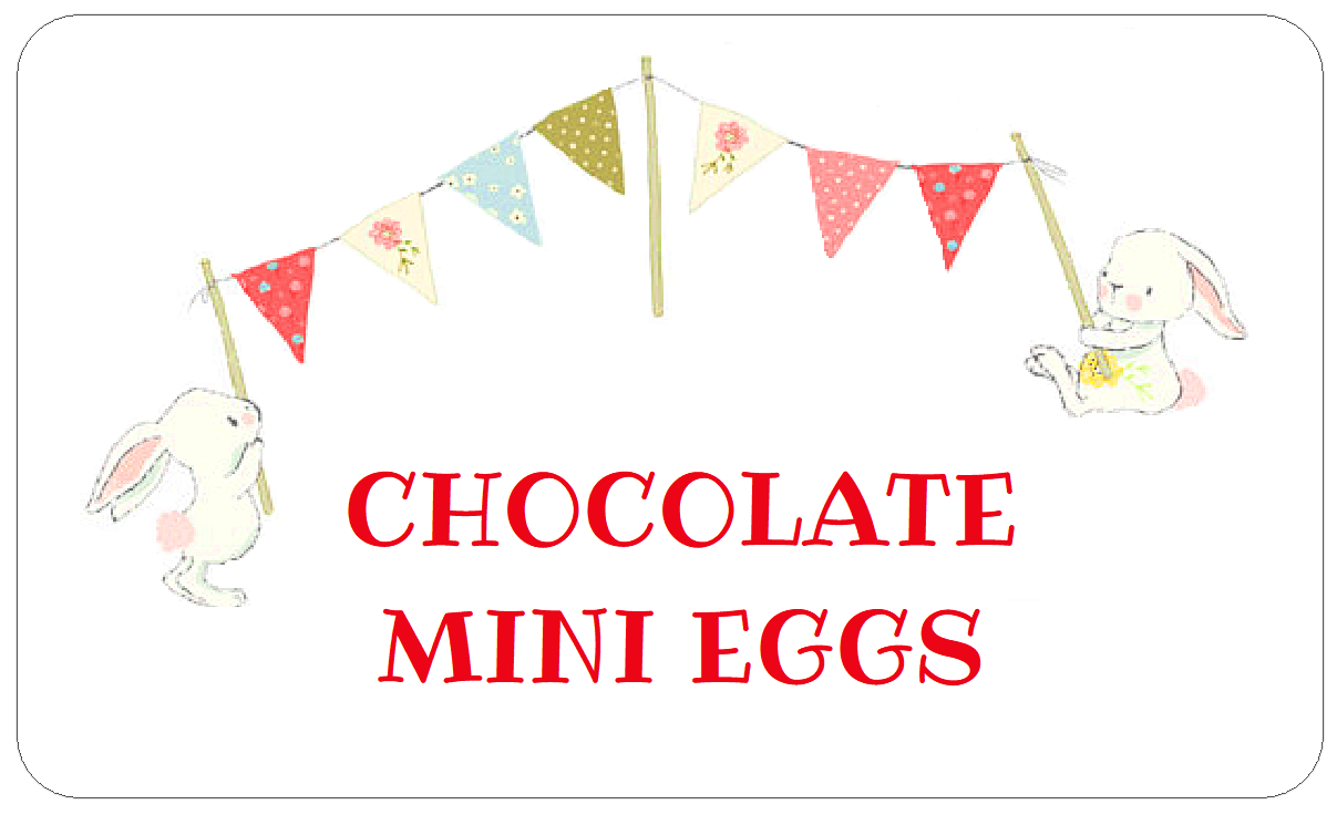 Chocolate Mini Eggs Stickers | Easter Gift Bag Stickers for Chocolate