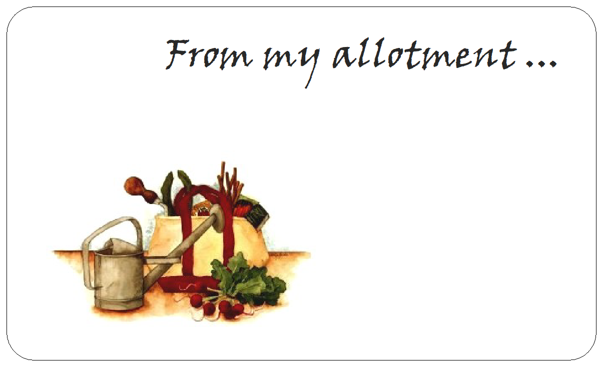 From my allotment customised stickers homegrown gardening self-adhesive labels