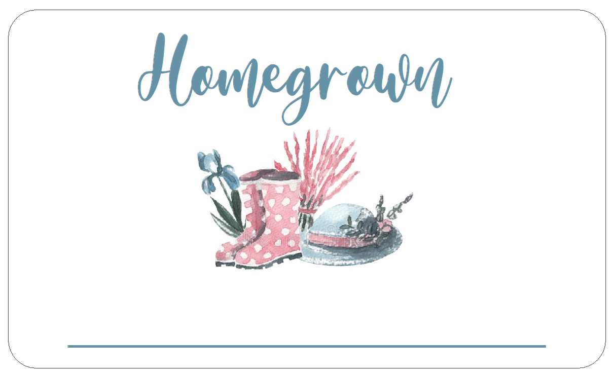 Homegrown food stickers allotment gardening self-adhesive labels