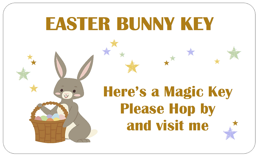Easter Bunny Key Stickers for Gifts