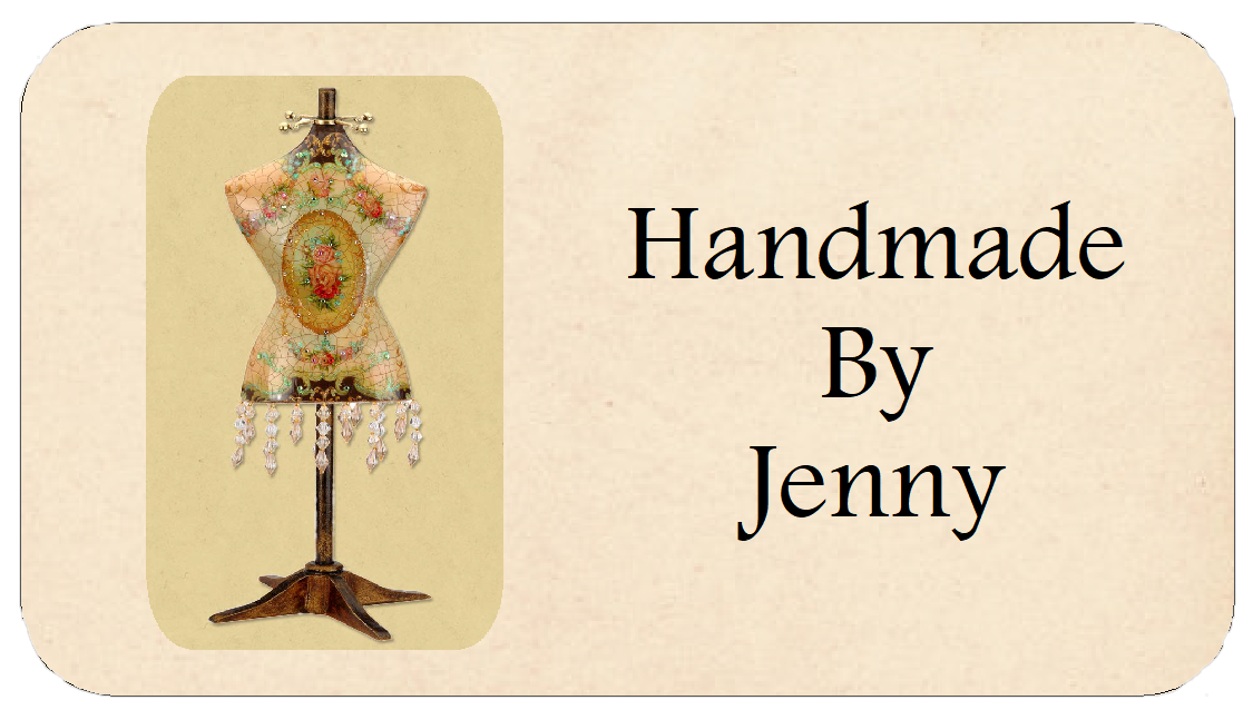 Mini vintage style Handmade by labels self-adhesive customised stickers