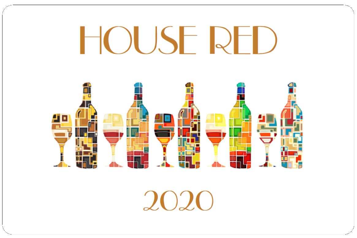 row of contemporary wine bottles and glasses