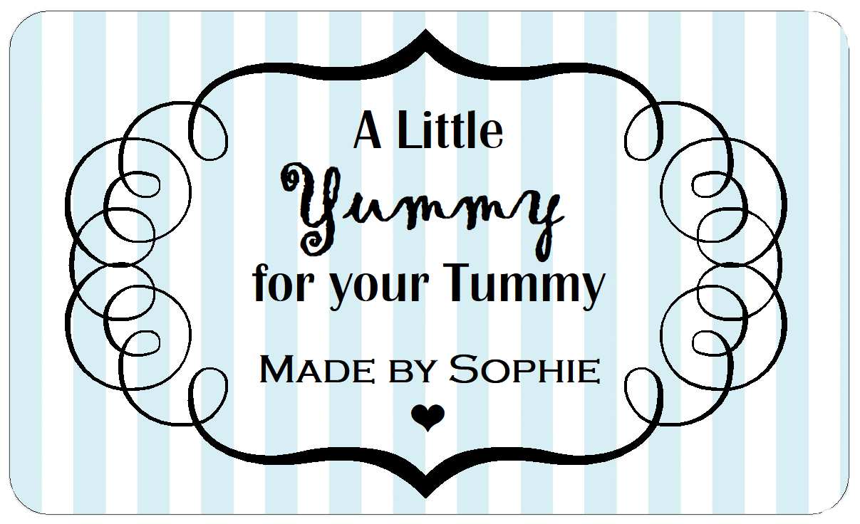 Yummy for your Tummy confectionery labels self-adhesive food product labels