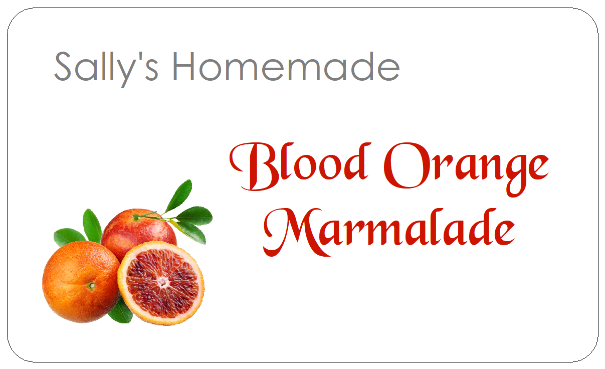 Blood Orange Marmalade Jar Stickers
