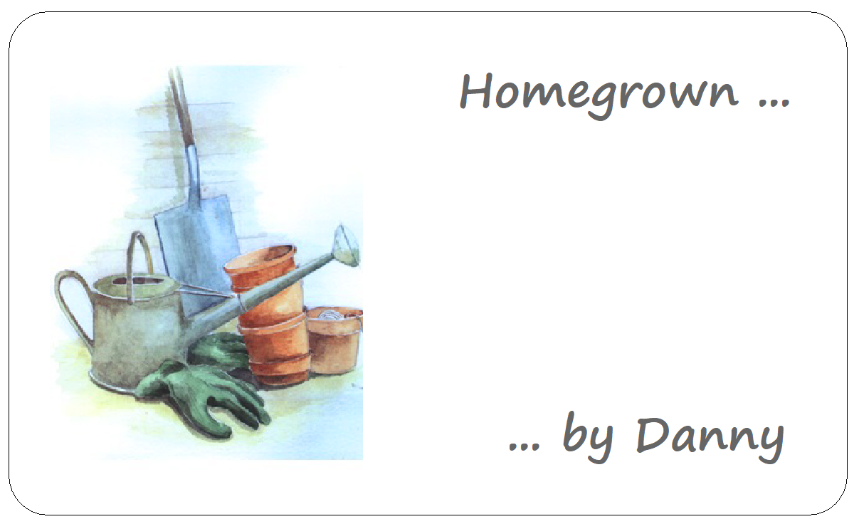 Homegrown by... labels self-adhesive garden allotment stickers