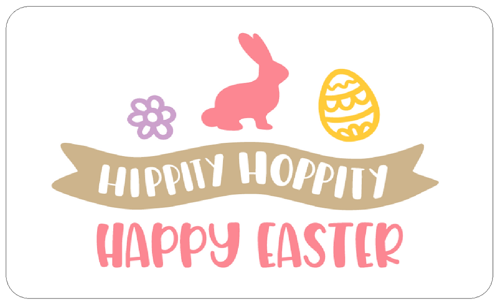 Hippity Hoppity Easter Treat Stickers for Homemade Gift Bags | Cones