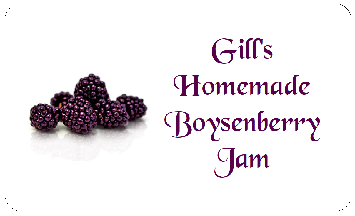 Homemade Boysenberry Jam stickers self-adhesive preserve labels
