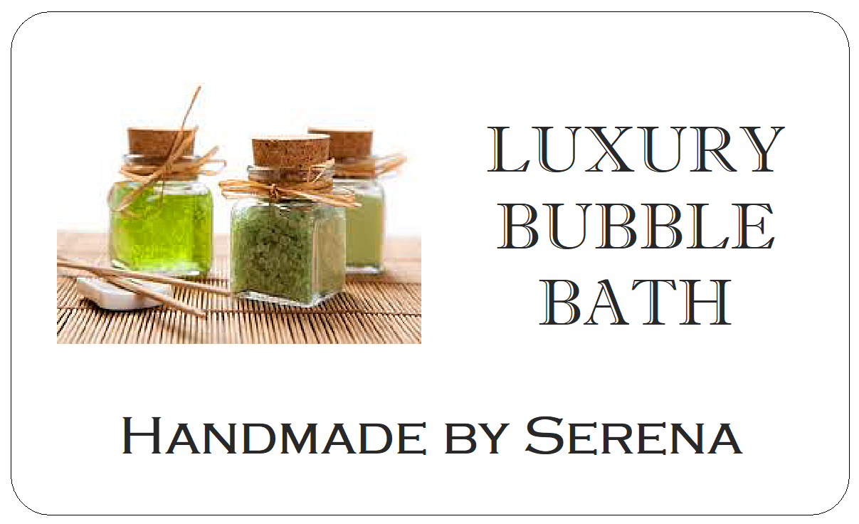 Bubble bath labels self-adhesive product stickers