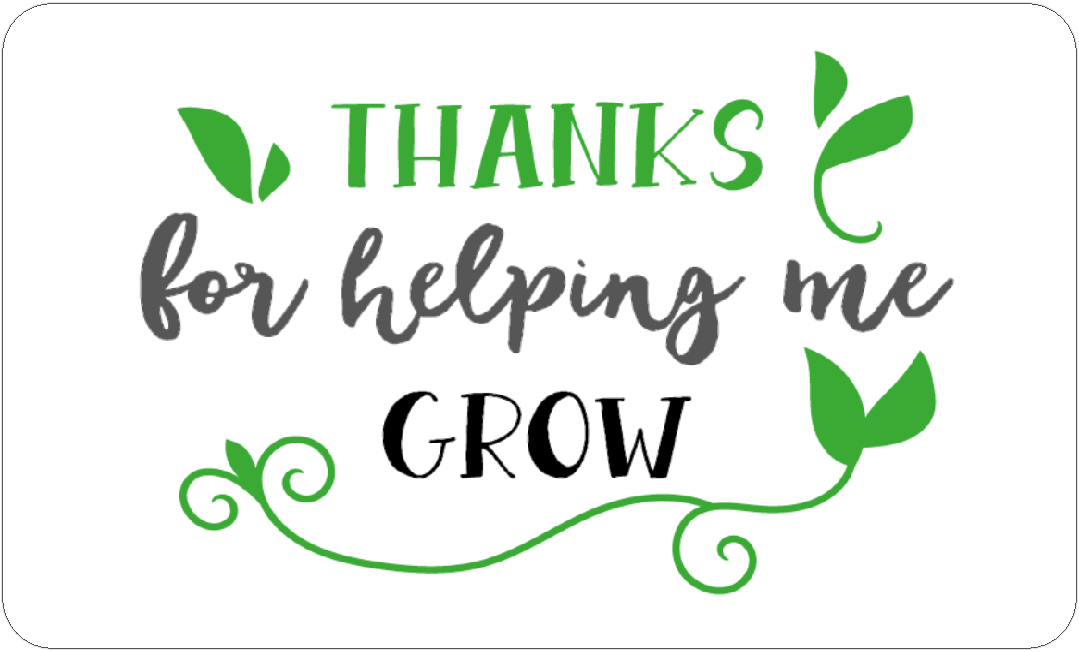 thanks for helping me grow teacher labels stickers