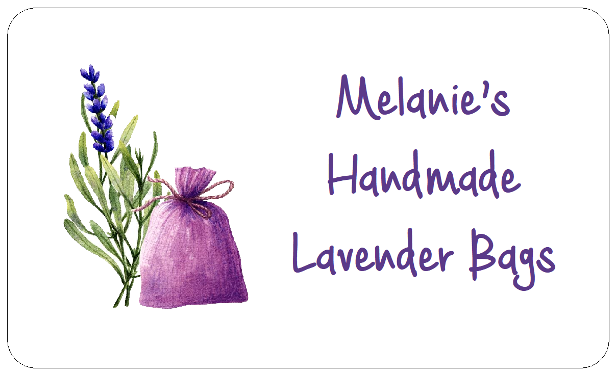 Beautiful Handmade Lavender Bag Stickers Personalised Craft Labels