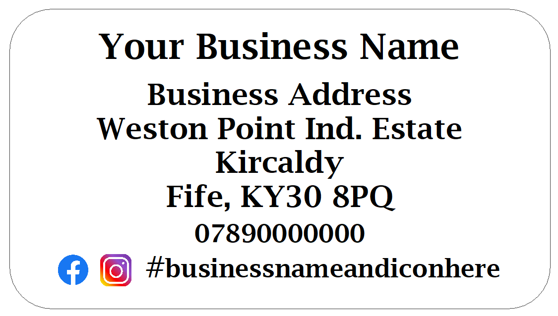 mini business address labels customised stickers