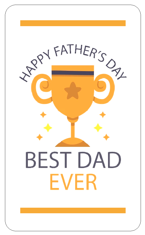 Best Dad Ever Stickers Gift Sweet Cone Beer Labels for Father's Day