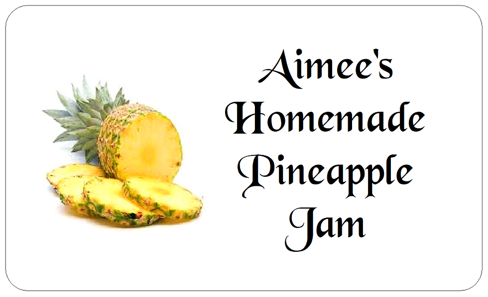 Homemade Pineapple Jam stickers self-adhesive preserve labels