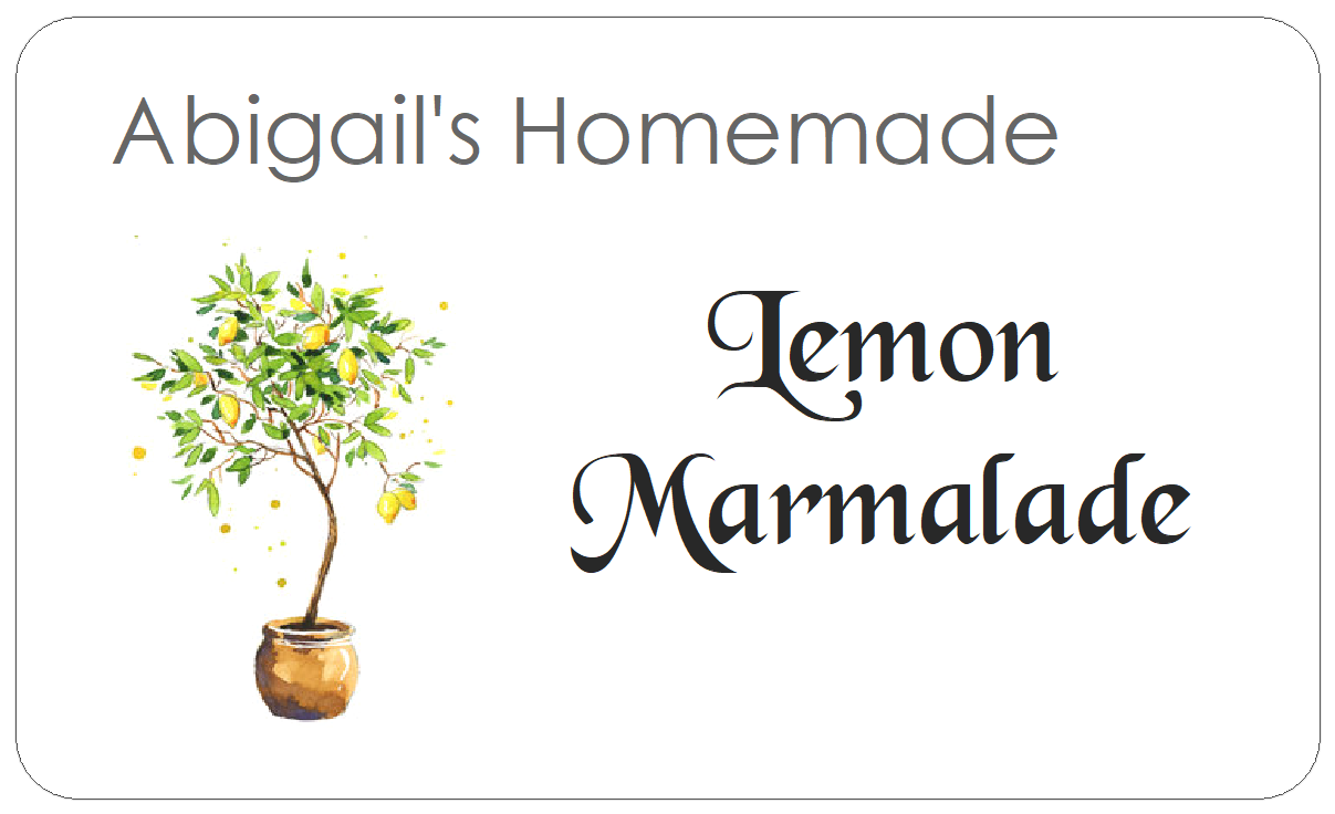 Homemade Lemon Marmalade Stickers Lemon Tree Curd Jam Labels